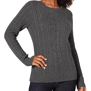 Amazon Essentials Women's Cotton Cable Knit Sweater