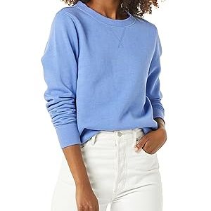 Amazon Essentials Women's Fleece Crewneck Sweatshirt