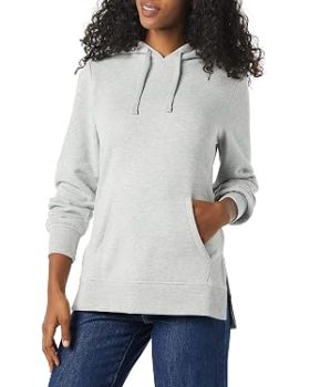 Amazon Essentials Women's Fleece Hooded Tunic Sweatshirt