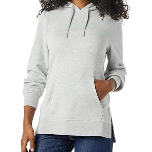 Amazon Essentials Women's Fleece Hooded Tunic Sweatshirt