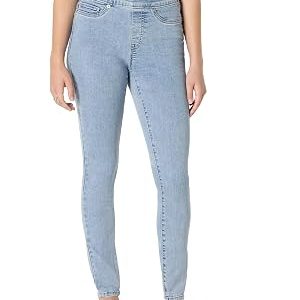 Amazon Essentials Women's Mid-Rise Pull-On Denim Jeggings
