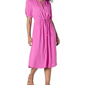 Amazon Essentials Women's Relaxed-Fit Midi A-Line Dress