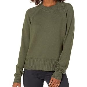Daily Ritual Women's Cotton Mock Neck Sweater